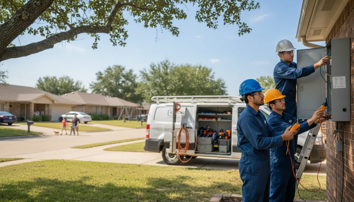 Certified electrician providing emergency electrical services in Tye, TX